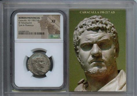 Caracalla AD 198 217 ROMAN Tyre Phoenicia BI Tetradrachm NGC VF20