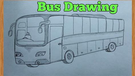 Easy Drawing Bus How To Draw Bus Step By Step With Pencil