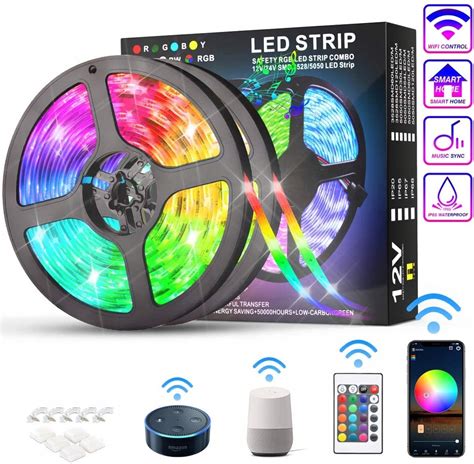 Zestaw Taśma Led 10m Rgb 5050 Wifi Apka Ledy Smart 12170678383