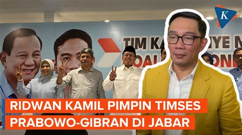 Video Ridwan Kamil Jadi Ketua Tim Kampanye Daerah Prabowo Gibran Di