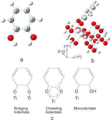 A Pyrocatechol Molecule Geometry Optimized Gray Spheres Are