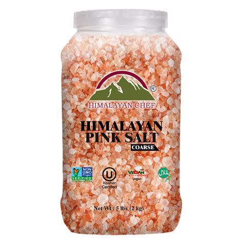 Pink Salt Coarse Large Plastic Jar Kg Himalayan Chef