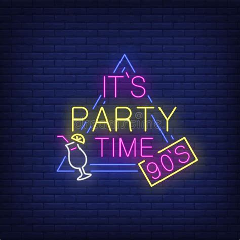 Party Time Sign Neon Stock Illustrations 871 Party Time Sign Neon