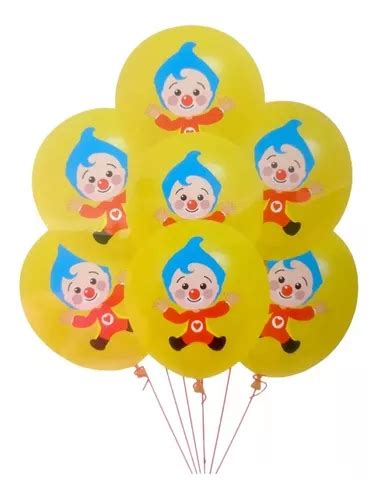 comprar Globos Plim Plim 12 Amarillos Cotillón Cumpleaños Payaso