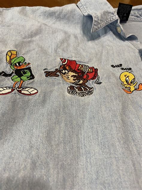 Vintage Warner Brothers Looney Tunes Embroidered Deni Gem