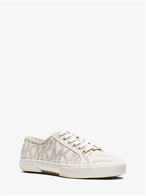 Boerum Logo Leather Trimmed Sneaker Michael Kors Canada