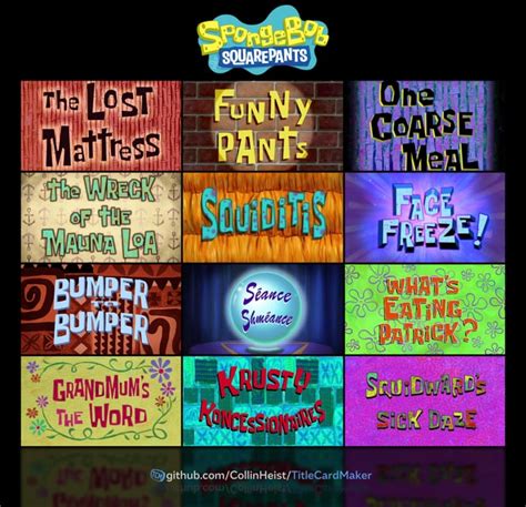 SpongeBob Squarepants (1999) - Seasons 1-13 (ongoing) - Official title ...