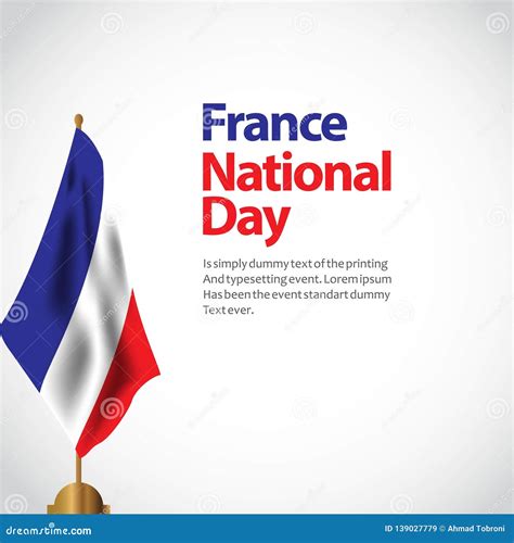 France National Day Vector Template Design Illustration Stock Vector - Illustration of ...