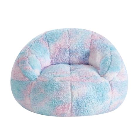 Pink Tie Dye Micromink Faux Fur Bean Bag Chair - Cozy Seating Solution – DormVibes