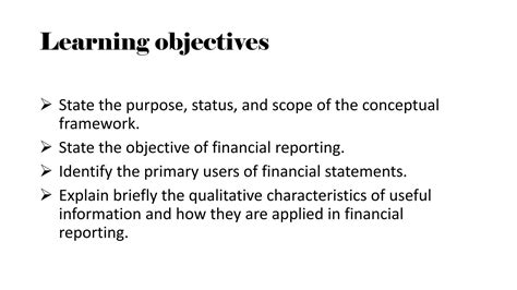 Solution Cfas Conceptual Framework For Financial Reporting Studypool