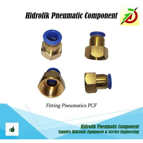 Jual Fitting Pneumatic Push In PCF 6 02 Selang 6mm Drat 1 4 Inch