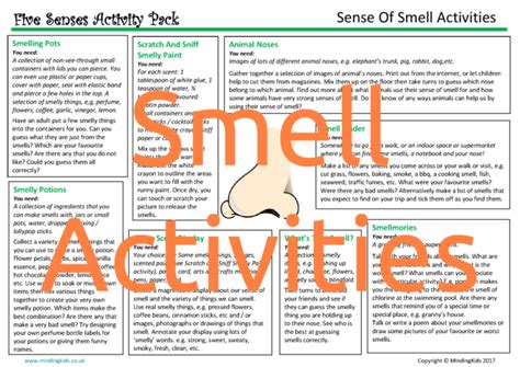 Sense of Smell Activities - MindingKids