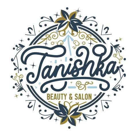 Logo Design For Tanishka Beauty Salon Elegant Typography Encircled In