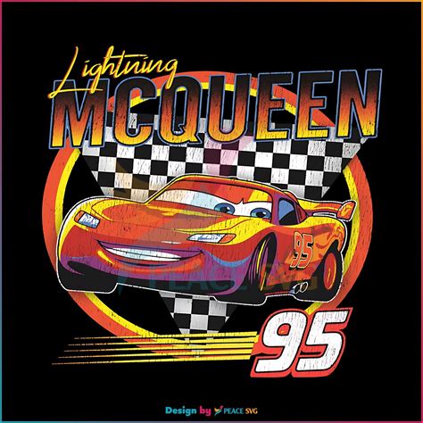 Vintage Retro Lightning Mcqueen Png Sublimation Design Peacesvg