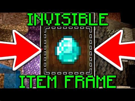 How To Get Invisible Item Frames In Minecraft Bedrock Youtube