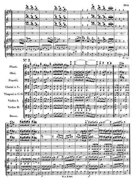 Mozart Wolfgang Amadeus 4 Minuets K 601 For Orchestra Free Sheet