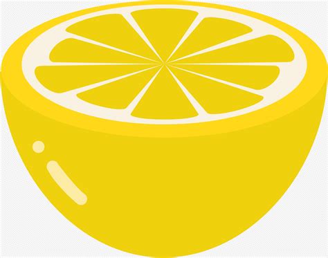 Cartoon Lemon Lemon Half A Lemon Cute Free Png And Clipart Image For