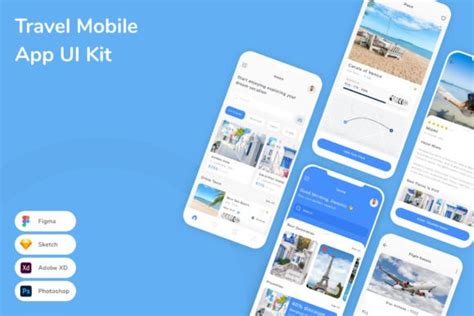 Travel Mobile App UI Kit Graphic By Betush Creative Fabrica