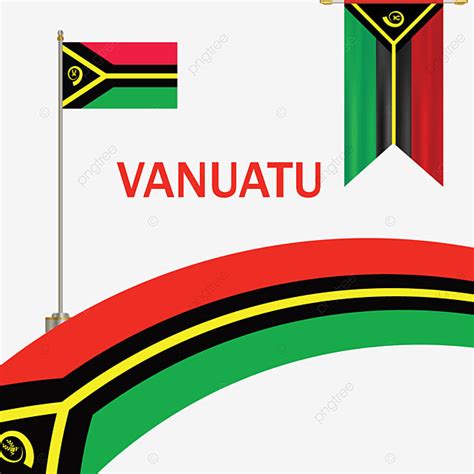 Composici N De La Bandera De Vanuatu Vector De Fondo Aislado Png Png