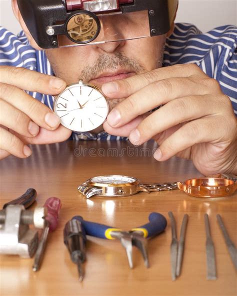 Watchmaker Stock Photo Image Of Clock Inside Minute 30013508