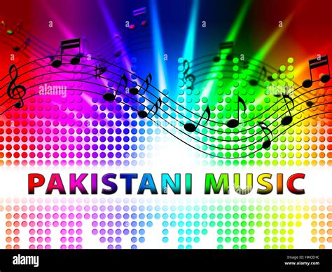 Pakistani Music Notes Design Denotes Pakistan Soundtracks Audio Songs