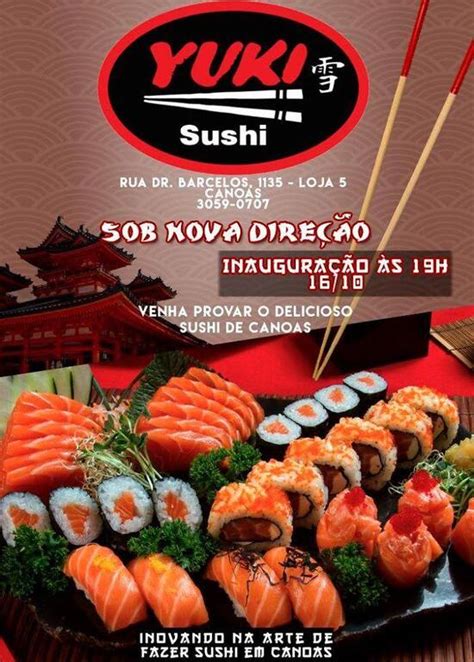 Menu At Yuki Sushi Restaurant Canoas R Lenine Nequete