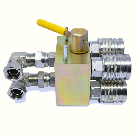 Manual Hydraulic Multiplier Scv Splitter Diverter Valve Kit With Couplers Npt