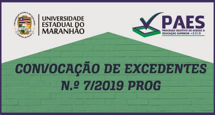 UEMA Convocação de Excedentes n º 7 2019 PROG