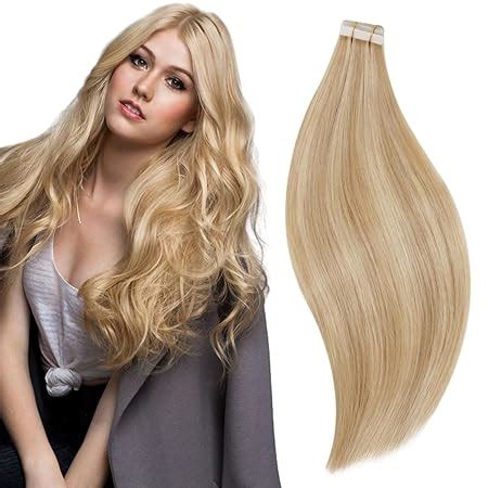 RUNATURE Tape Extension Echthaar 30cm Kurz Blond Remy Echthaar