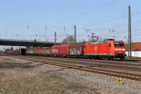 DB Cargo 185 079 1 Güterzug Graben Neudorf DB Cargo 185 0 Flickr