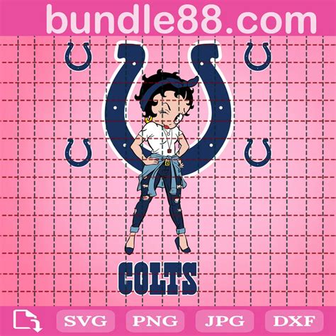 Indianapolis Colts Betty Boop Svg Svg Png Dxf Eps Cricut Files May