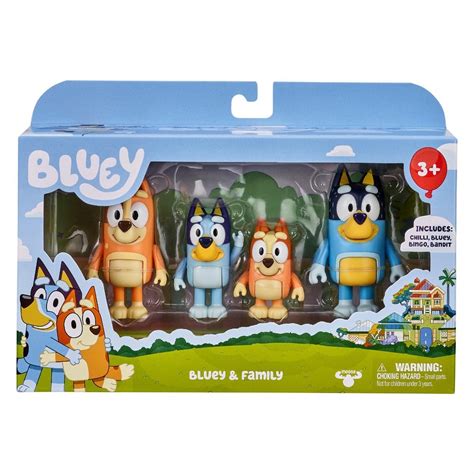 Bluey Set 4 Figuras Bluey Y Familia 2021 Envío gratis