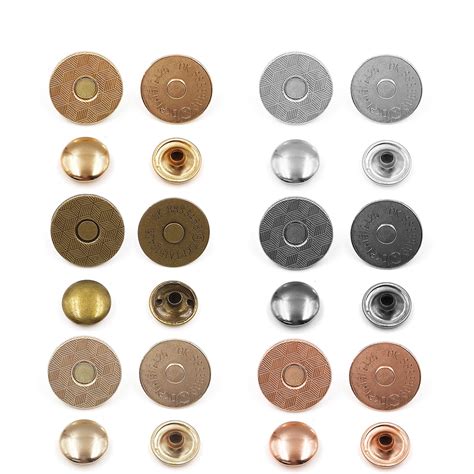 10sets Lot 14mm 18mm Metal Magnetic Button Magnet Buckle Wallet Snaps