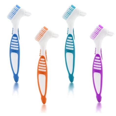 4 Pcs Brosse pour Prothèse Dentaire Brosses de Nettoyage pour Prothèses