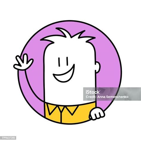 Stick Figure Waving Hand Stock Illustration Download Image Now