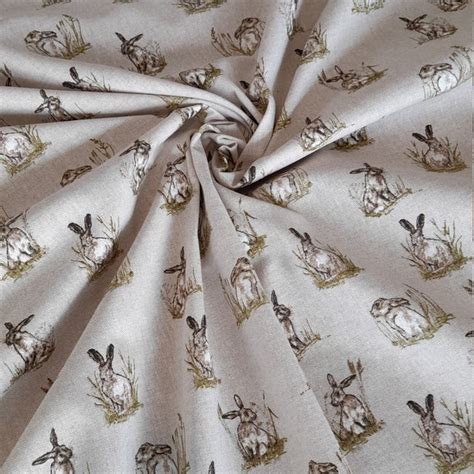 Linen Fabric Hare - Etsy