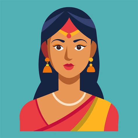 Un Retrato De Una Mujer Con Un Fondo Azul Vector Premium Generado Con IA