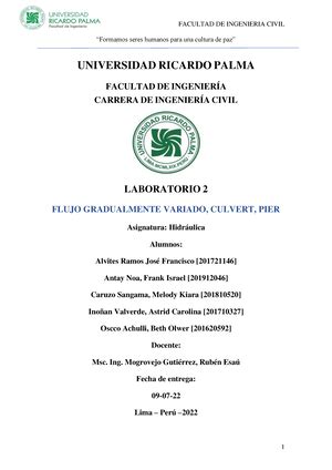 Informe Senamhi Universidad Ricardo Palma Facultad De Ingenier A