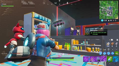 Fortnite Puce 79 Décryptage chercher dans une salle d arcade Défi