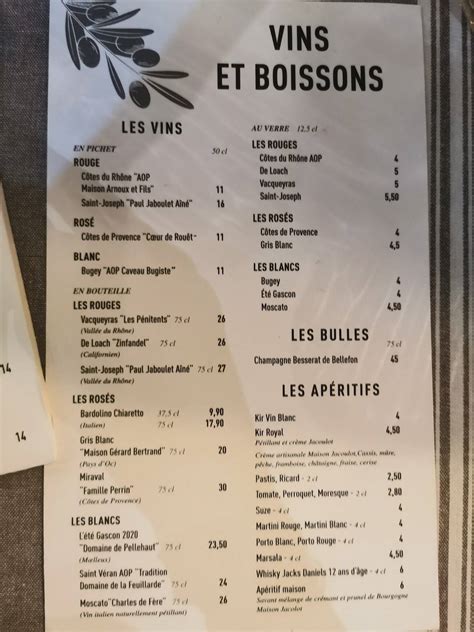 Menu Au Le Commerson Restaurant Ch Tillon Sur Chalaronne Rue Commerson