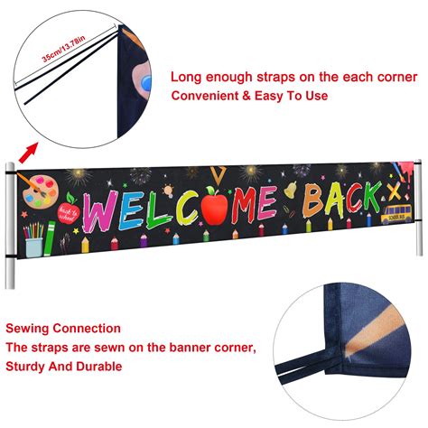 Buy Large Welcome Back Banner First Day Of School Banner Back To