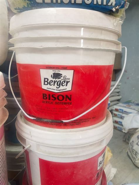 Berger Bison Acrylic Distemper Paints 10 Ltr At Rs 500 Bucket In