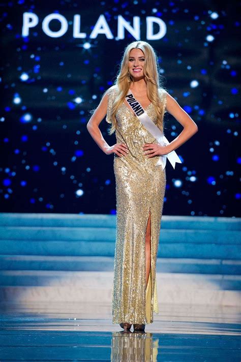 Marcelina Zawadzka Miss Poland 2012 Sparkly Dress Formal Dresses