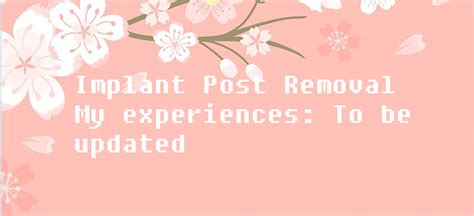 Nexplanon Removal- My experiences post removal. : r/Nexplanon