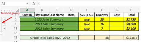 How To Use The Excel Collapse Rows Feature 4 Easy Steps