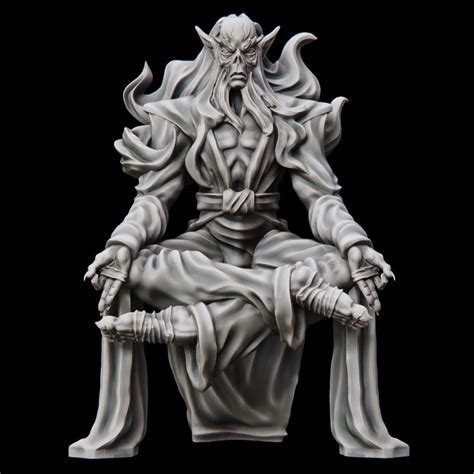 Githzerai Grand Monk Miniature For Dungeons And Dragons Etsy