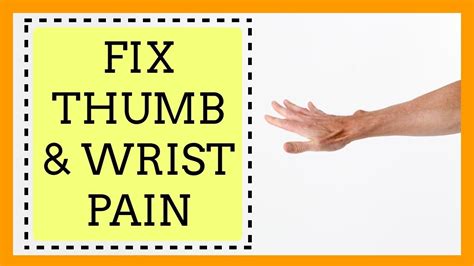 Thumbwrist Pain Relief How To Fix De Quervains Tenosynovitis