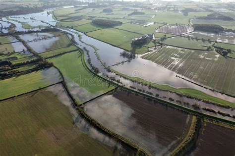 River Derwent Extreme Flood, Yorkshire. 2024 Flooding, Stock Image ...