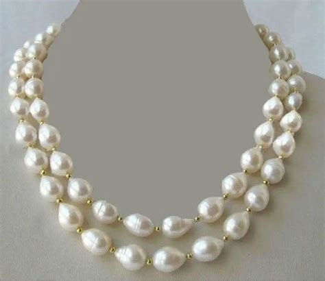 Natural White Baroque Pearl Necklace 11 13mm South Sea 36 Fashion Jewellery On