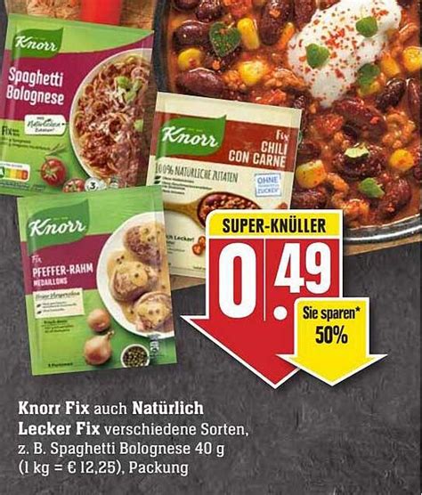 Knorr Fix Auch Natürlich Lecker Angebot bei Scheck In Center